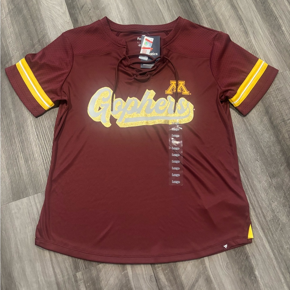 NWT Women’s MN Gophers Maroon and Gold Jersey - Size Large
